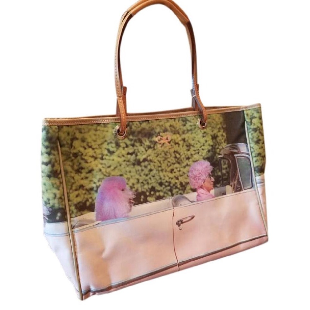 Anya Hindmarch Blue Label canvas printed bag